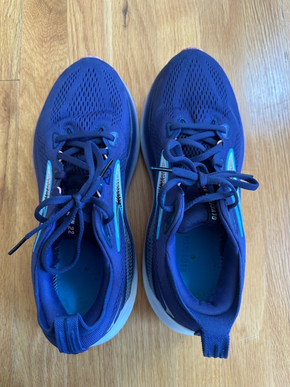 Nike Purple Running Shoes with Aqua Swoosh - Picture 5 of 6